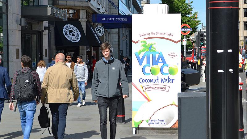 Vita Coco hits streets of London with huge kiosks for latest campaign
