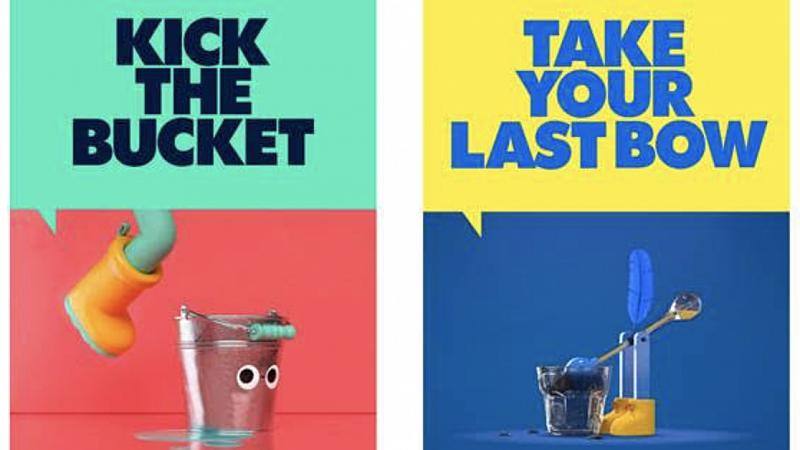 Saatchi launches new death campaign 'Kick the bucket' for Marie Curie